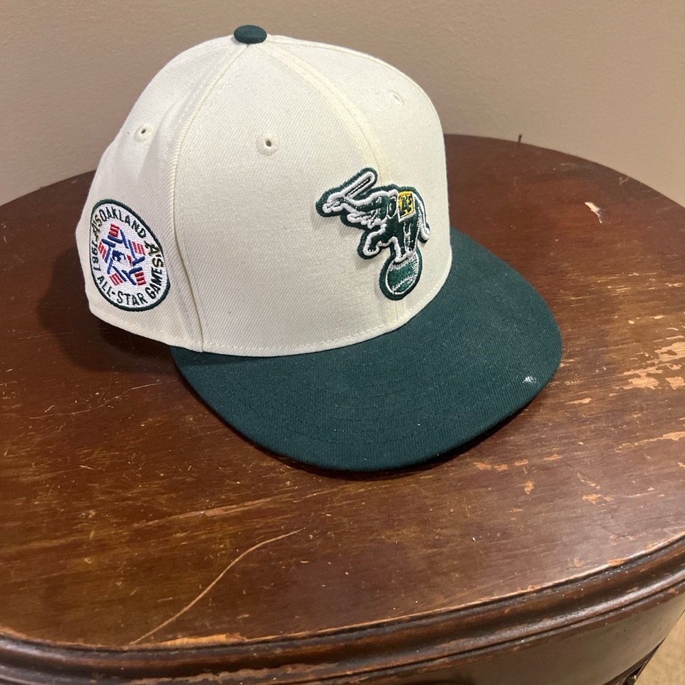 New Era White and Green Baseball Cap